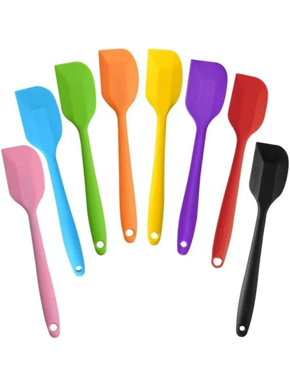 Set of 8 Silicone Spatulas - 11 Inch, Durable Steel Core, Heat Resistant Kitchen